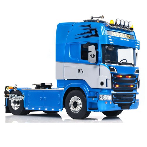 LESU RC Tractor Truck 4X4 1/14 RTR Vehicle Model Sound Light System Smoke I6S - Picture 9 of 23