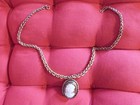Chaine Murat plaquée or - Broche avec camée coquillage- Années 20