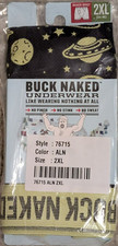 Duluth Trading Buck Naked Boxer Briefs Mens Size 2XL 44-46 Black w/ Aliens