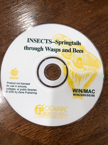 Insects- through Wasps and Bees - Win Mac CD (Fogware)
