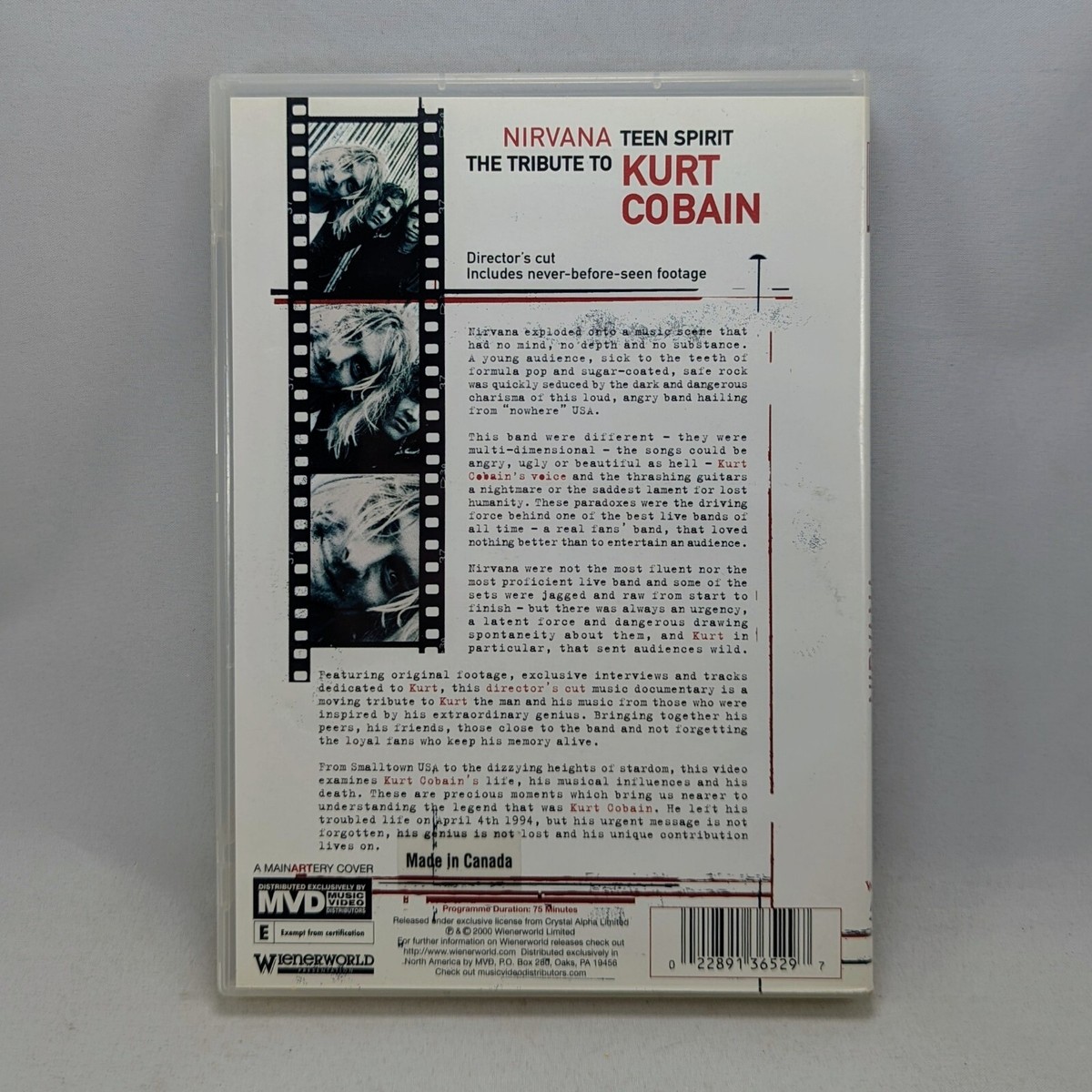 (未使用･未開封品)Teen Spirit:The Tribute To  Cobain [DVD] Teen Spirit: Tribute to Kurt Cobain Directors Cut (DVD, 2001