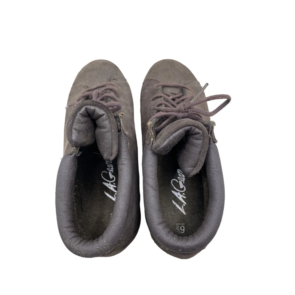 复古 90 年代女式 6.5 码棕色和黑色麂皮绒 LA Gear Chukka 靴子时尚 — 第 4/4 张图片