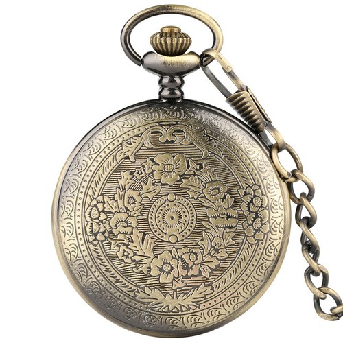 Orologio da tasca al quarzo personalizzato per mio figlio nipote steampunk vintage catena regalo - Foto 7 di 18