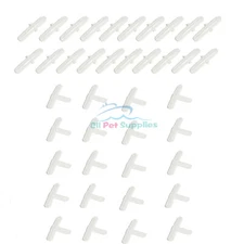 AQUANEAT Aquarium Airline Tubing Connector, Fish Tank Air Pump Connector, 40Pcs