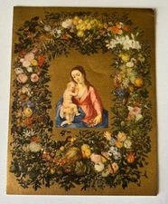 Vintage Christmas Greeting Card Virgin & Child Ambrosiana Gallery, Milan