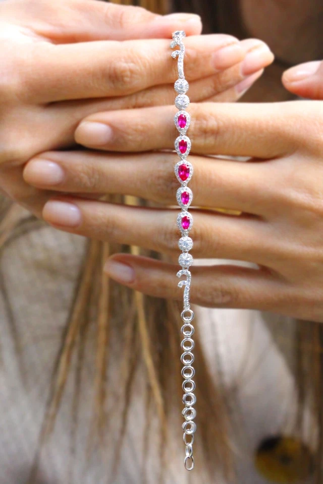 Authentic Handmade Bracelet Jewelry Made of Sterling Silver, Turkish Bracelet - Image 2 of 4