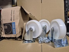Swede-Wheel Polyethylene Swivle Wheels White
