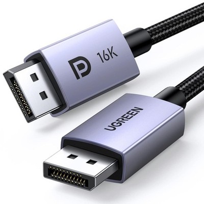 UGREEN DisplayPort 2.1 Kabel 3m VESA 16K 30Hz 8K 240Hz 40Gbps HDR DSC FreeSync