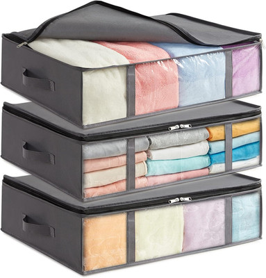 Lifewit 3 Stück 40L Unterbett Aufbewahrungsbox, Faltbare Unterbettkommode Aufbew