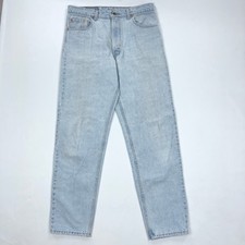Vintage Levis 550 Relaxed Fit Tapered Jeans Fits 34x32 Light Wash Made in USA