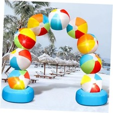 8FT Winter Inflatable Blow Up Arch Built-in 5 LED Lights for Beach Ball Arch