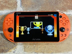 PS Vita PCH 2000 ZA24 NEON ORANGE SONY PlayStation Japan Charger 8GB Ex DDP