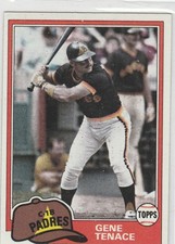 1981 topps #29 Gene Tenace PADRES