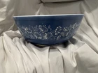 New ListingVintage Pyrex #404 Colonial Mist Blue Mixing Bowl 4 QT (Has scratches. )