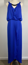 Table Eight Maxi Dress Size AU10 Sleeveless Blouson Style Royal Blue Evening