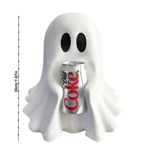 2025 Neu Geist Figur hält mit Diät Cola Dose Halloween Deko Zustand - Bild 3 von 4