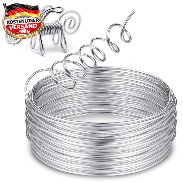 Aluminiumdraht Schmuckdraht Basteldraht 3Mm 10M Silber FüR DIY Dekorationen-image
