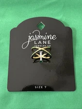 Jasmine Lane Gold X Criss Cross Ring Size 7 Modern Fashion Jewelry NWT