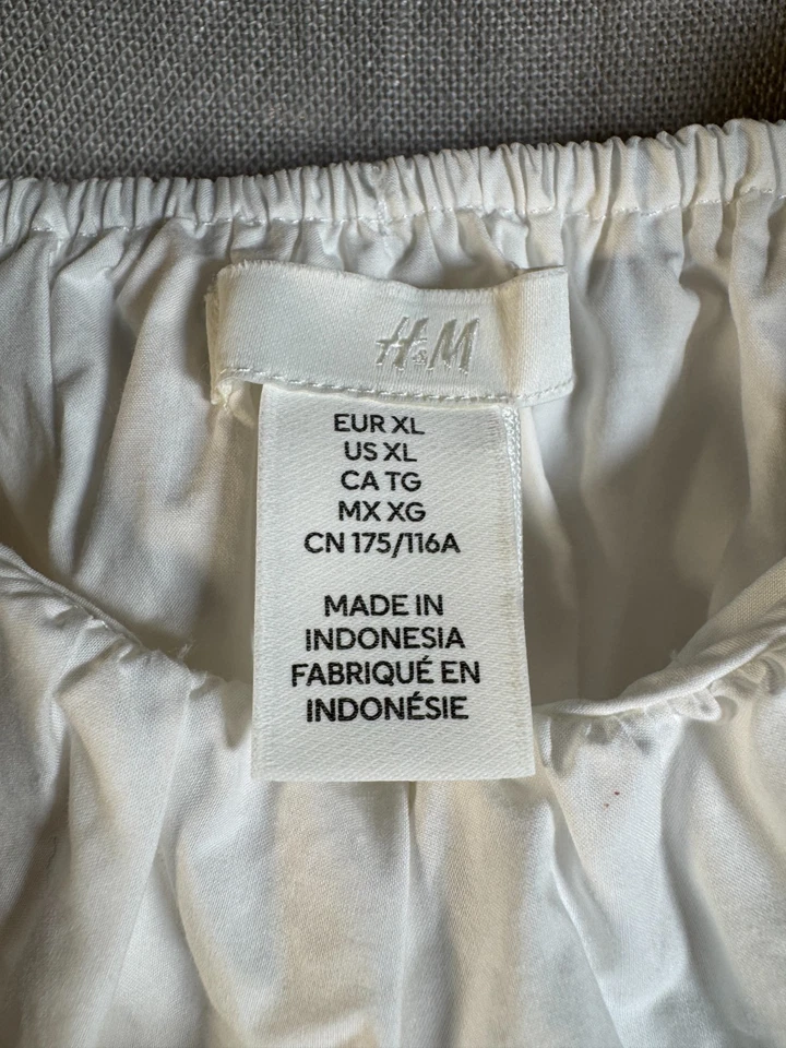 Vestido Midi Blanco Algodón Detalle Volantes Playa Boho Coqueta Costera XLarge Foto 3 de 4