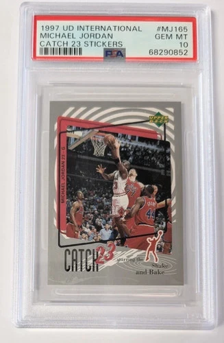 1997 Upper Deck International Card MJ165 Michael Jordan Catch 23 PSA 10 POP 22