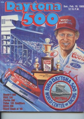 1989 ''DAYTONA 500'' RACE PROGRAM (DARRELL WALTRIP WINNER, DALE EARNHARDT THIRD)