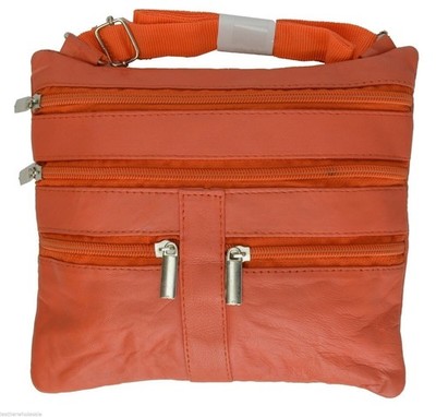 NEW 1 LADY CROSS BODY 7''X7'' LEATHER SATCHEL MESSENGER BAG 48'' STRAP