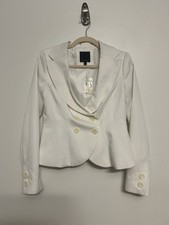 The Limited Women  s Double Breasted White Blazer Jacket S NWT 128
