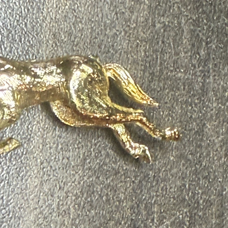 Broche Caballo Tono Dorado Correr Perla Acento Ecuestre Joyería Regalo Foto 4 de 4