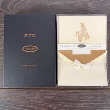 Crane & Co Ecru Kid 10 Hand Engraved Note Car...