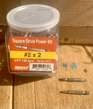 #2 x 2" Square Power Bit {LOT OF 115} MIDWEST 54132