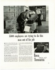 1941 Royal Typewriter Inspector On The Job Vintage Print Ad thumbnail