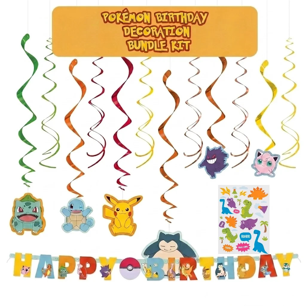 Pokemon Officially Licensed Birthday Party Supplies and Decorations Kit