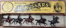 Britains: Rare Boxed Set 12 - 11th Hussars. Pre War c1910. Fair Condition Only