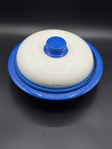 Range Mate Round Microwave Multi Cooker Grill Nonstick Muffin & Steamer Blue