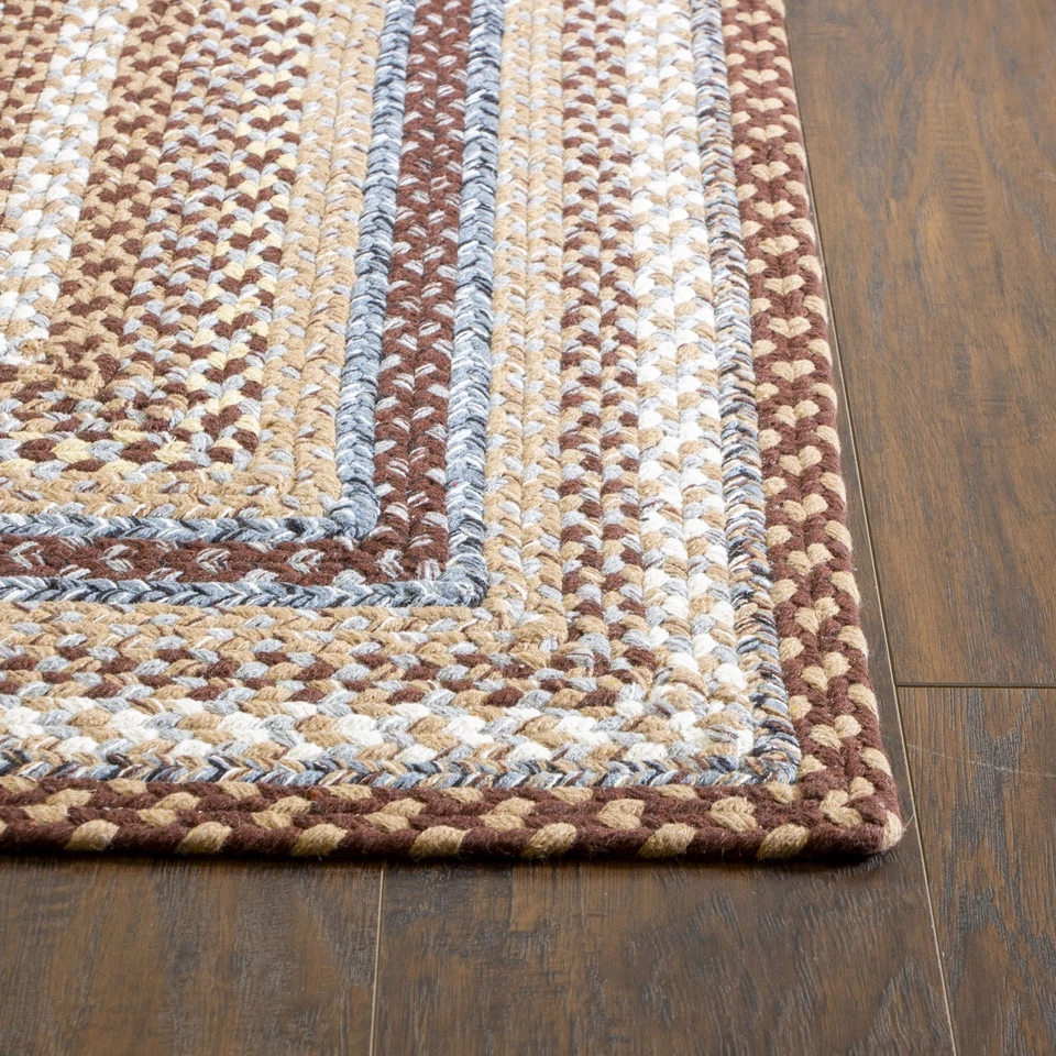 Brown Braided Country Kitchen Area Rug Farmhouse Braided Rug for Home Decor - Image 4 of 4