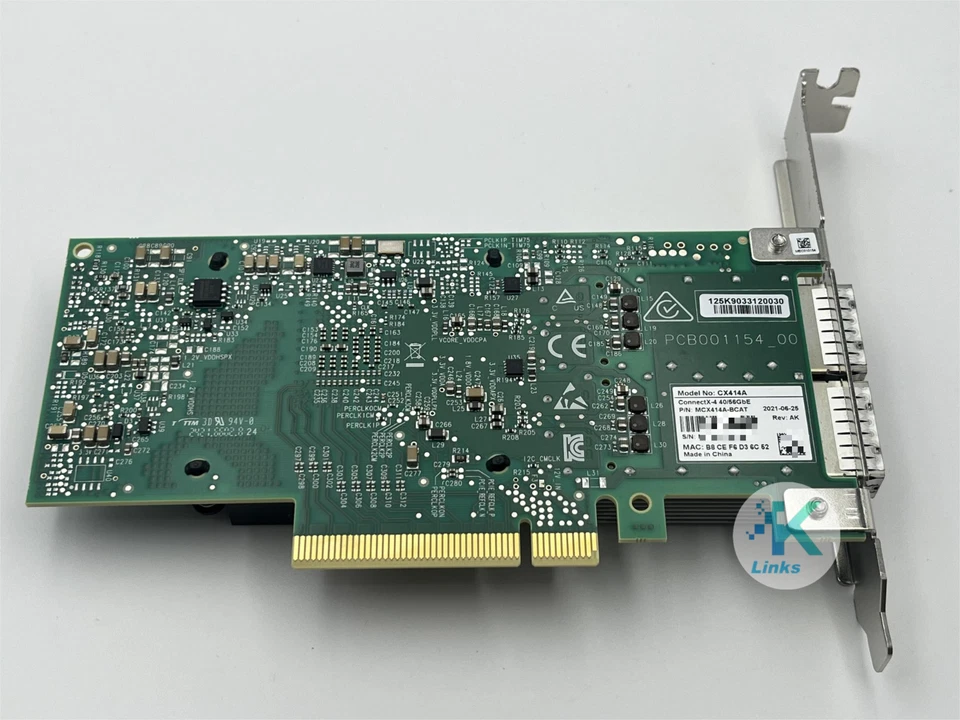 MCX414A-BCAT MELLANOX ConnectX-4 EN Dual Port 40/56 Gigabit Ethernet Card CX414A - Image 3 of 4