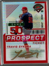 2024 Prospect Edition Holo Prospect Ticket Signature Red Travis Sykora Auto /199