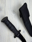 Survivor Mini Bowie Fixed Blade Knife Black Plain Edge Rubber Handle + Sheath — photo 6