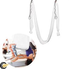 Aerial Yoga Swing Set 6.7 Yards Hammock Trapeze Inversion Fly White For Fitness