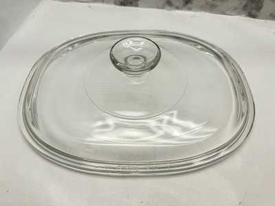 Pyrex F-12-C Oval Clear Glass Replacement LID For Corning Ware Oval