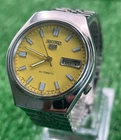 Vintage Seiko 5 Automatic || Yellow Dial || Men's Vintage Watch ||