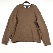 Kit and Ace Sweatshirt Mens Large Brown Crew Neck Pullover Thick Minimalist