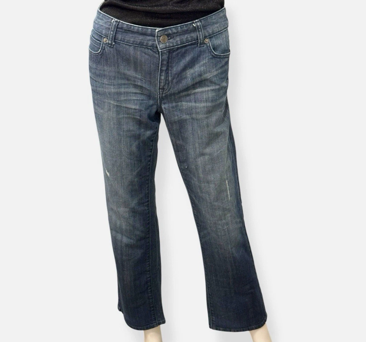 Jean Banana Republic Taille Basse - Taille 6 (30x30) - Denim Bleu Foncé Légèrement évasé - Comme Neuf