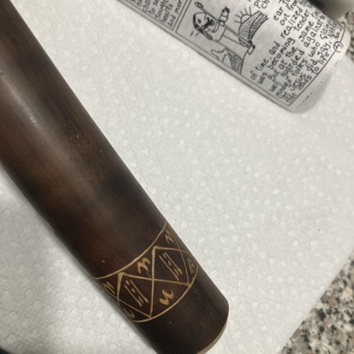 Bamboo Sax 101Saxophone With Leather Bag Carved Burned 2005 Erik The Flutemaker - Picture 12 of 17