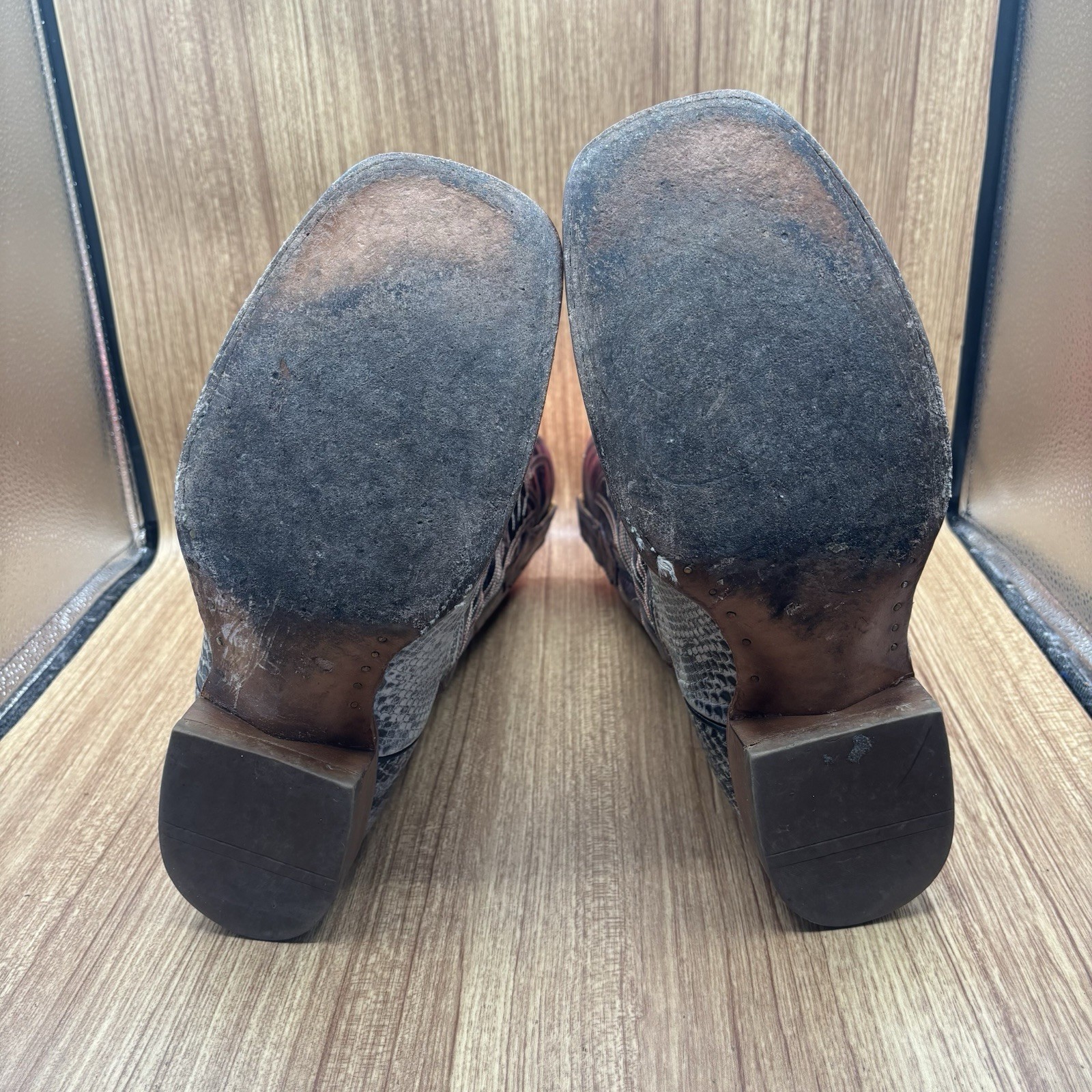 Alfa Western Wear Rustic Natural Python Leather C… - image 6