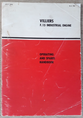 #ad Villiers F.15 Industrial Engine Spare Parts List amp; Instruction Handbook 1976 GBP 9.99