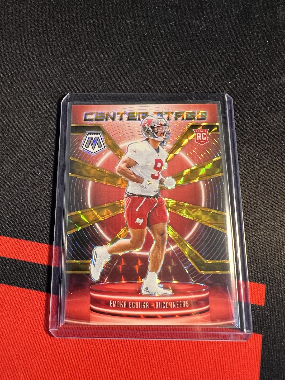 2025 Panini Mosaic Football Emeka Egbuka Center Stage Rookie Gold #1/10