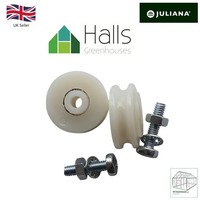 Greenhouse Parts Spares Halls/AGL 22mm Greenhouse Door Wheels with Nuts & Bolts