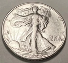 1929 D WALKING LIBERTY SILVER HALF CHOICE AU / BU