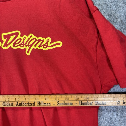 Troy Lee Designs Shirt Mens XL Red Yellow Signature Spellout Graphic MTB Moto X - Picture 8 of 10